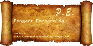 Pangert Eszmeralda névjegykártya